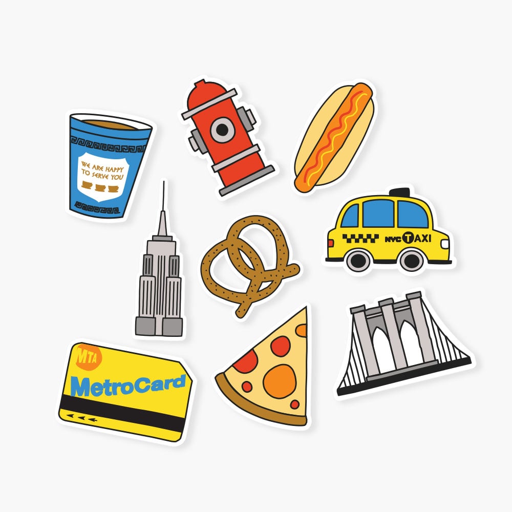 Image of Iconic NYC Sticker Set