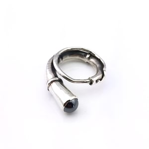 Image of Tendril Ring with small Hematite 