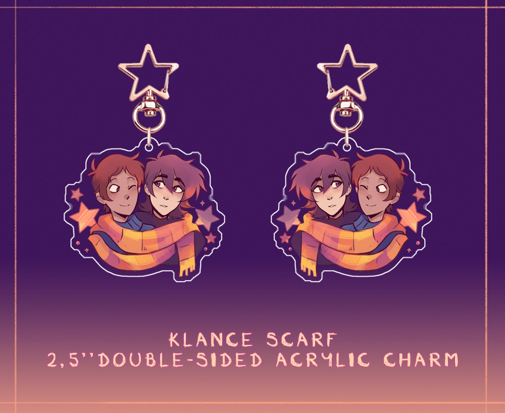 Image of *ONE LEFT* Klance Scarf | Glitter Epoxy Charm