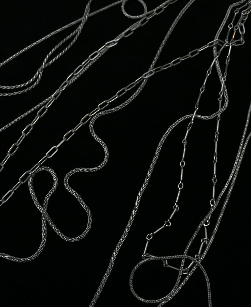 Image of 16" Sterling Silver Chain Diamond Cut Rope