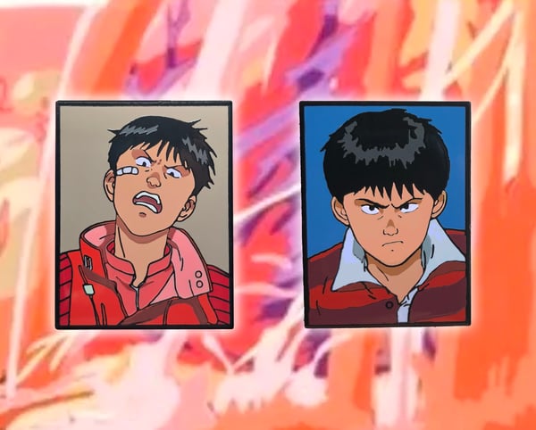 Image of LE //  Shotaro Kaneda - Motorcycle License/Mug Shot Hard Enamel Pins 💊