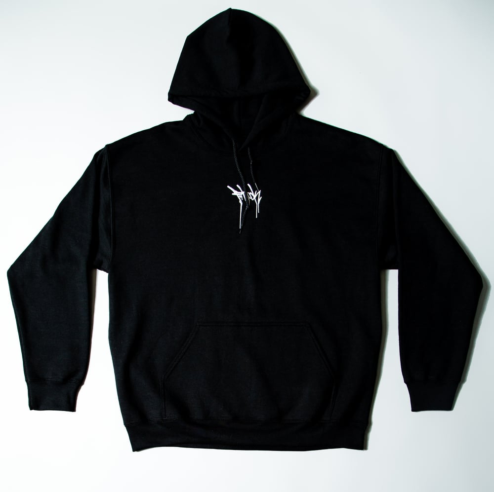 Image of F-Rock Drip Pull-Over Hoodie - Black/White
