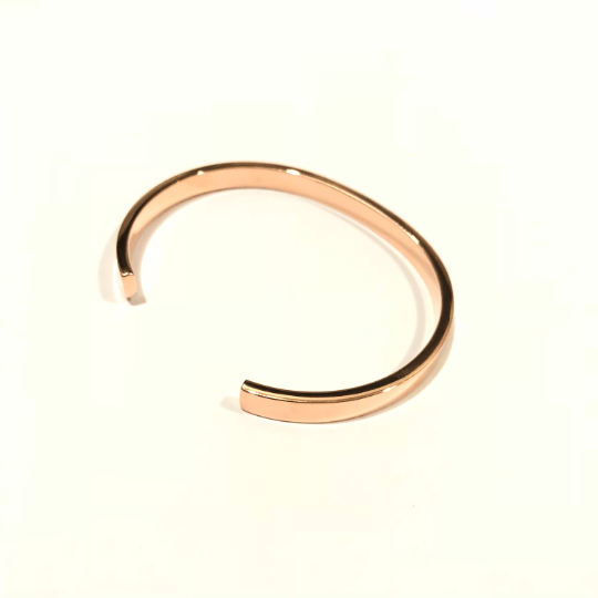Rose Gold Open Bangle, Adjustable 