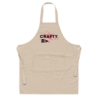 Image 1 of Crafty AF organic cotton apron for art & crafts