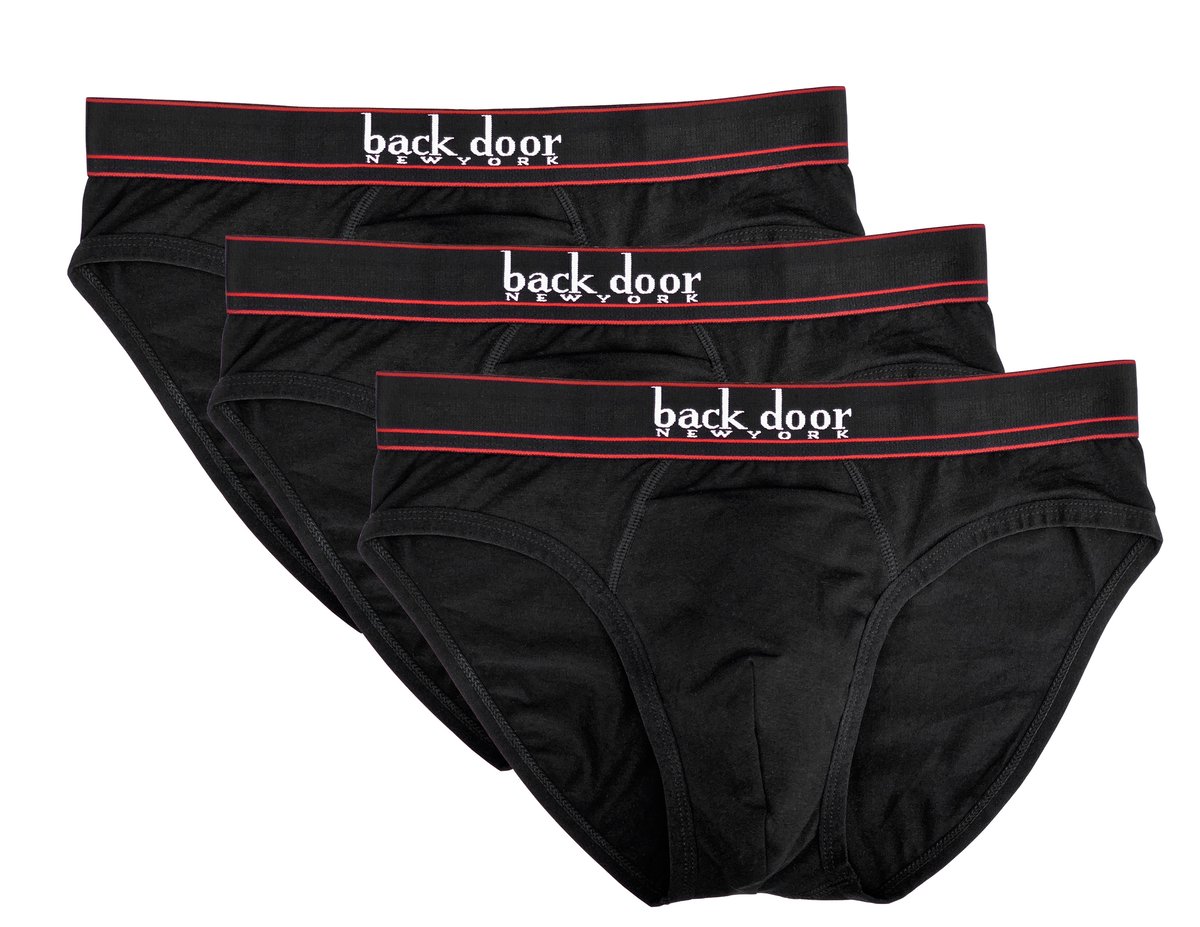 Men's Briefs with Horizontal Fly - Pack of 3 | Back Door To New York
