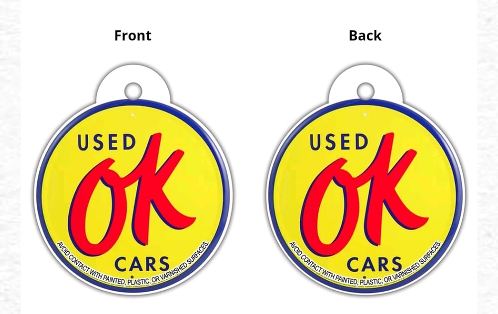 Image of RETRO "OK" Sign Air Freshener