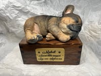 Image 4 of Custom Engraved French Bulldog Urn Handpainted To Your Photos