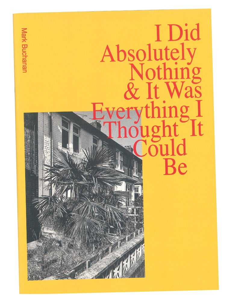 Image of I Did Absolutely Nothing & It Was Everything I Thought It Could Be by Mark Buchanan