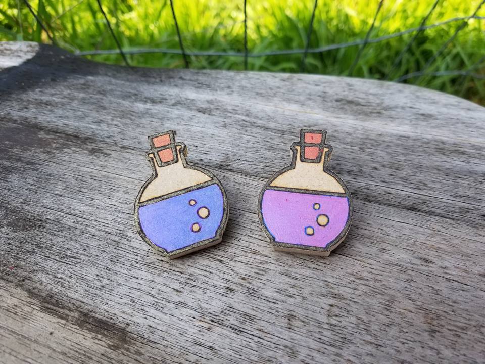 Image of Mana and Health pot wooden pin set