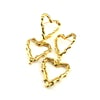 Two Melted Heart Studs - Yellow Gold