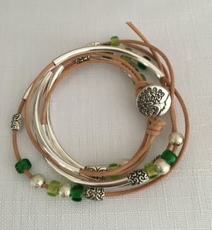Image of Leather Wrap Bracelet (or Necklace)