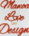14k solid gold Aloha diamond necklace 