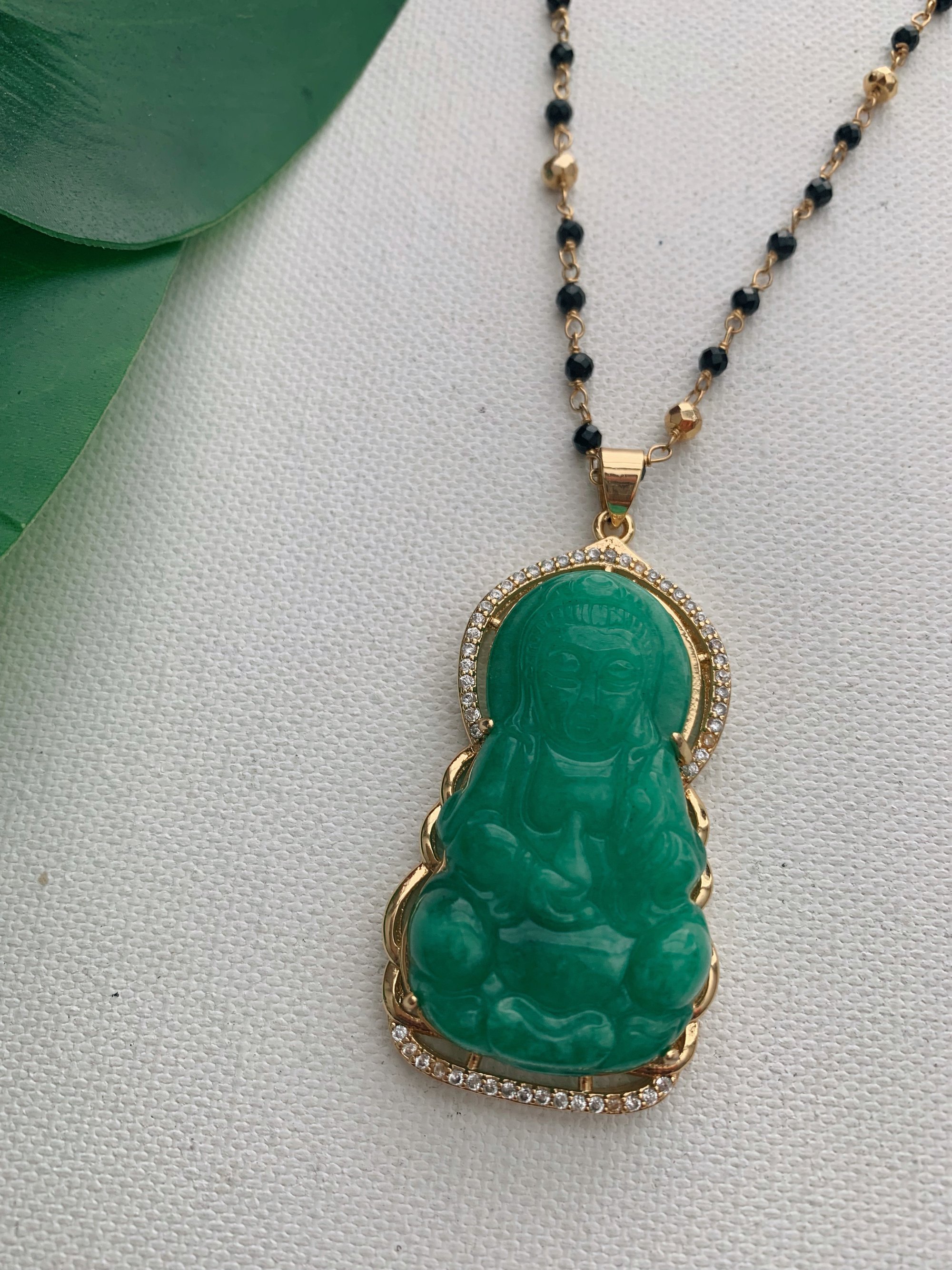 Green jade buddha pendant Clearance