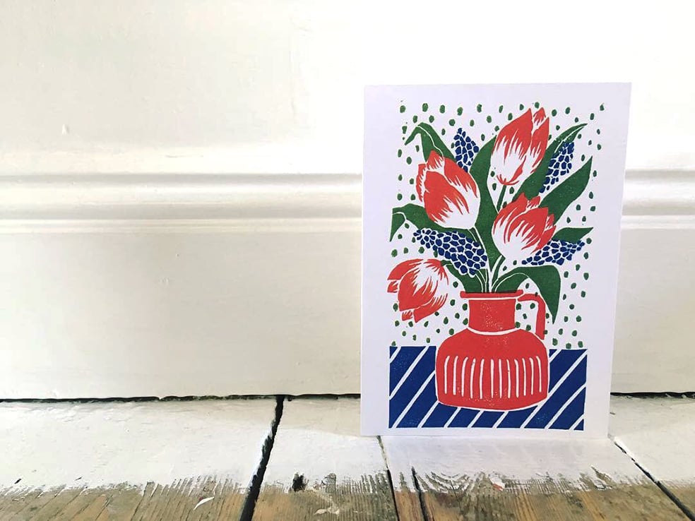 Image of Tulips - Greetings Card