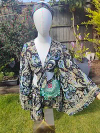 Image 19 of Pefkos co ord sarong set Jade and Gold