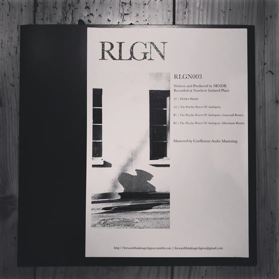 Image of SRNDR - The Psychic Power Of Ambiguity (RLGN003) 