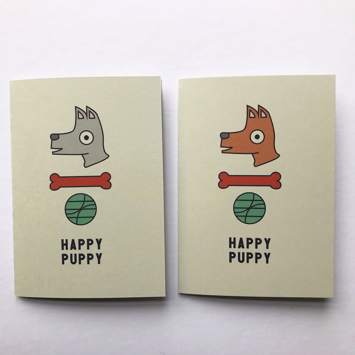 Image of HAPPY PUPPY GREETINGS CARD BY fingsMCR
