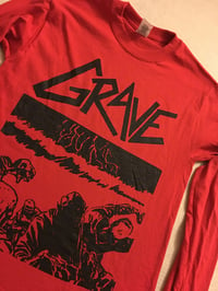 Image 2 of Grave " Sick Disgust Eternal " Red Long Sleeve T shirt