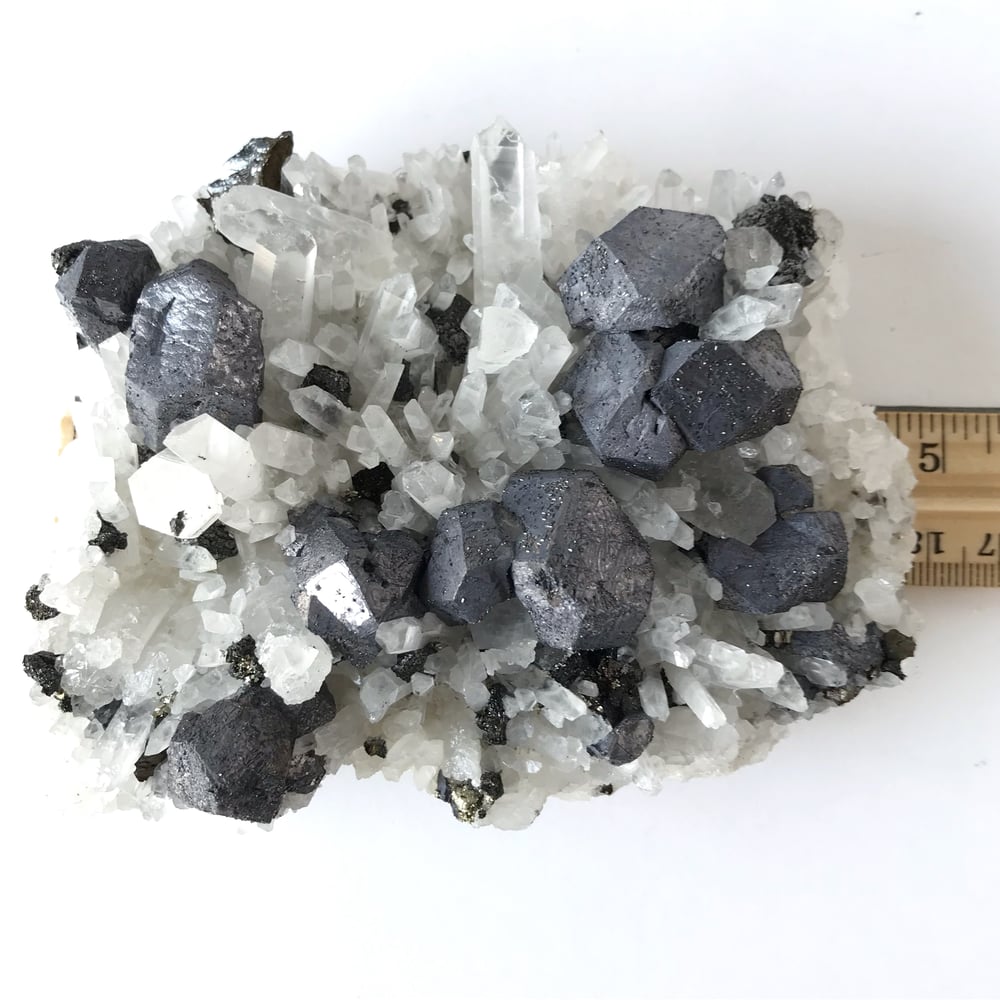 Image of Galena/Quartz/Chalcopyrite no.01 Stardust Collection Lucite Pairing