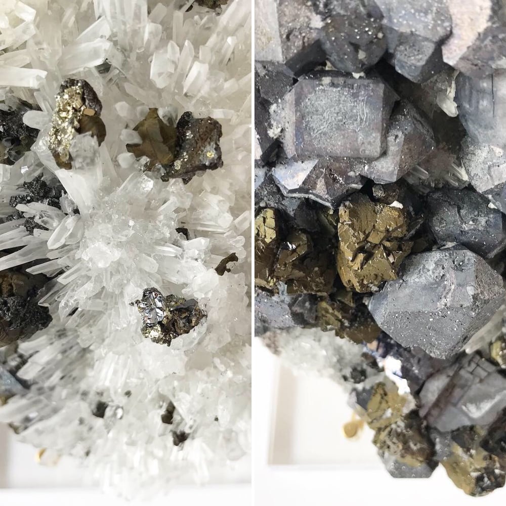 Image of Galena/Quartz/Chalcopyrite no.07 Stardust Collection Lucite Pairing