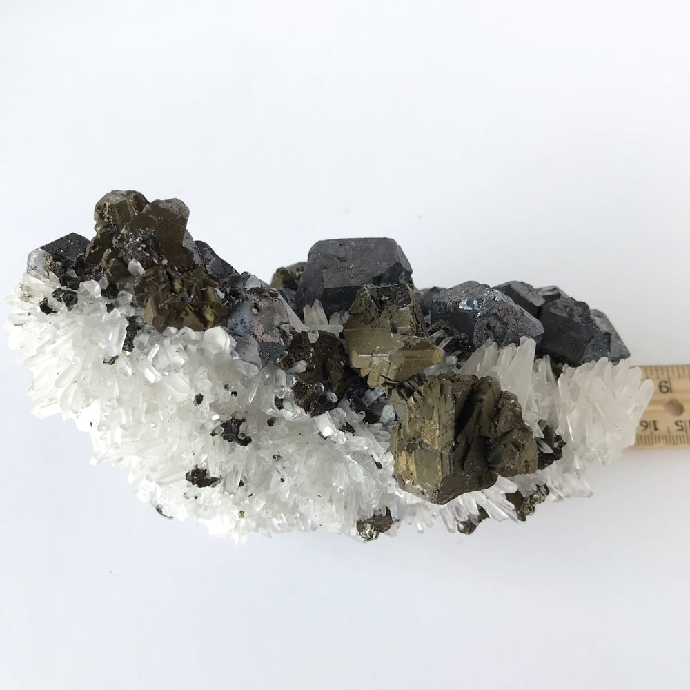 Image of Galena/Quartz/Chalcopyrite no.07 Stardust Collection Lucite Pairing