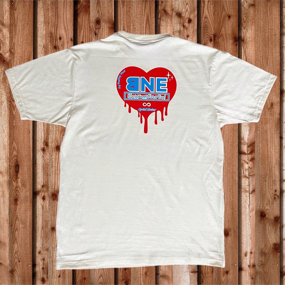 BNE Drippy Heart Tee (cream)
