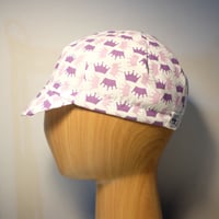 Image 1 of Cotton cycling cap - pink crowns - QOM