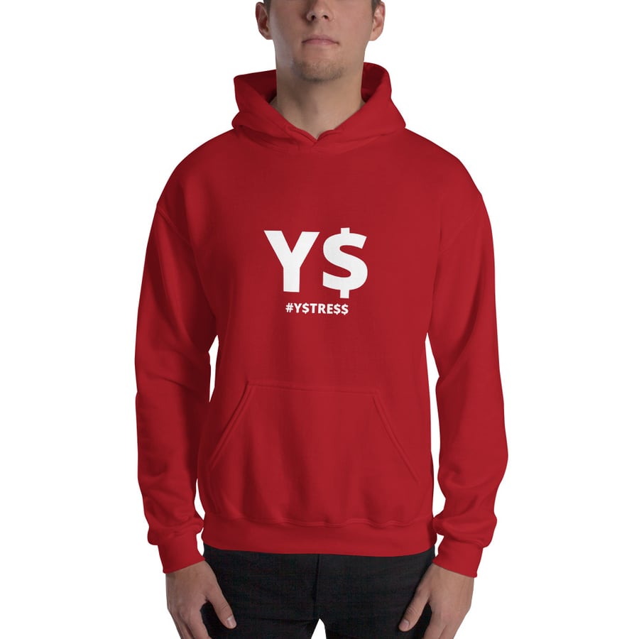 Image of Y$ Fan Hoodie Red