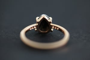 Image of *NEW* Rose Gold Black Rose-cut diamond, with diamond set band (IOW95)