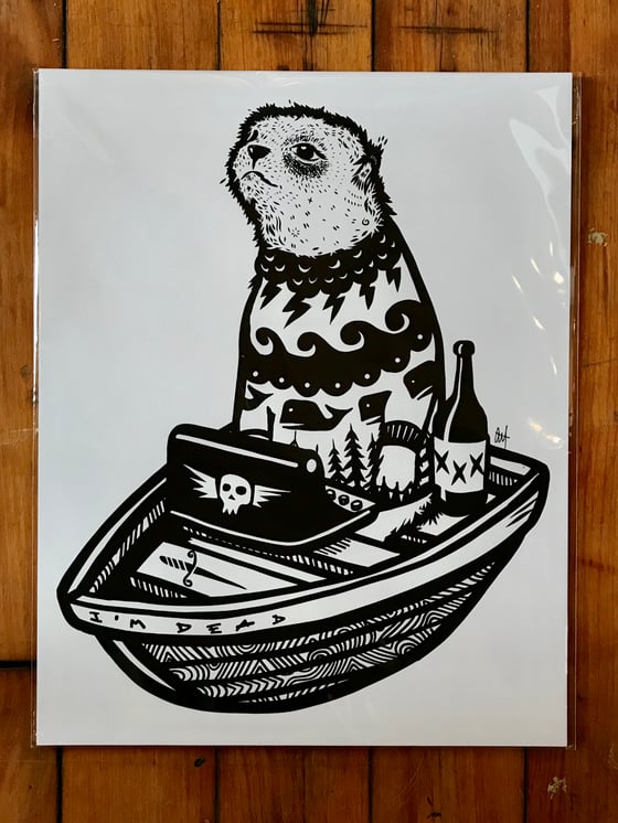 Image of The Writer, Screen Print on Card Stock