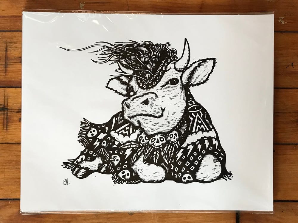 Image of Idle Assassin, Screen Print on Card Stock