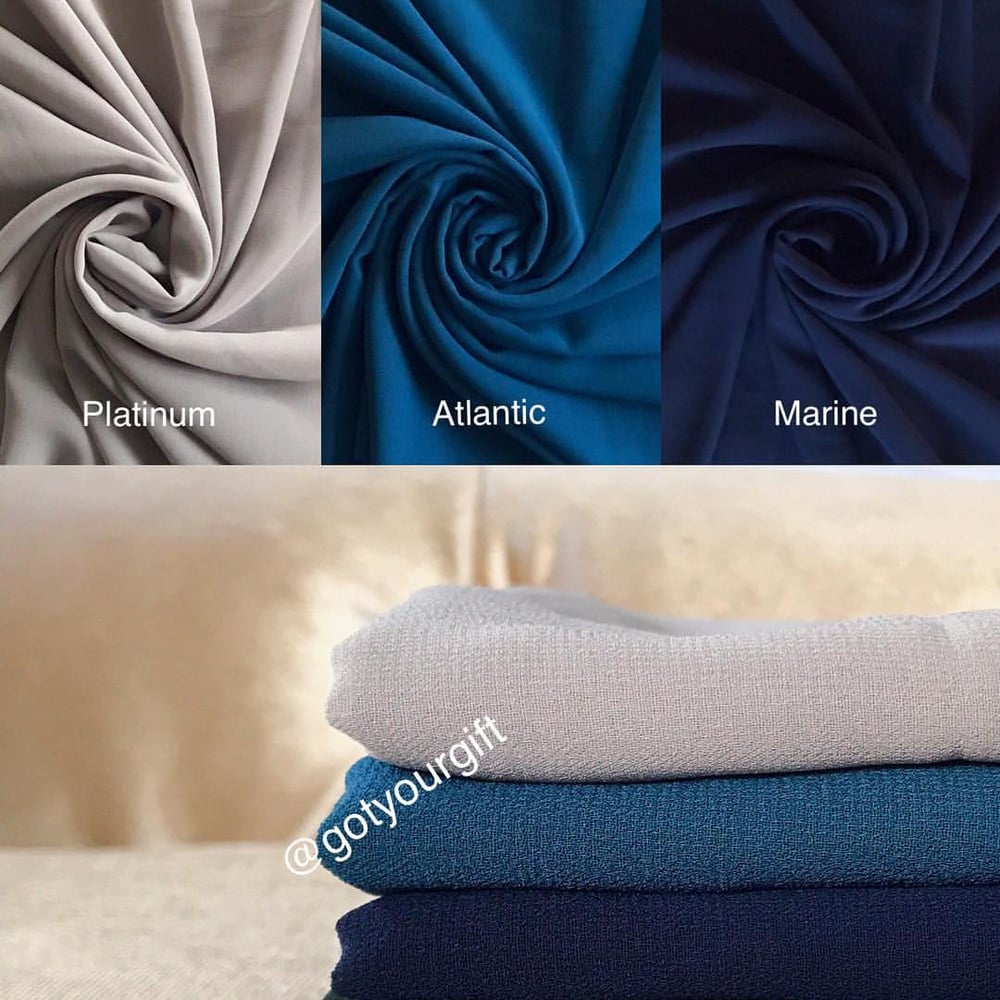 Image of Soft chiffon - Blue/grey shades