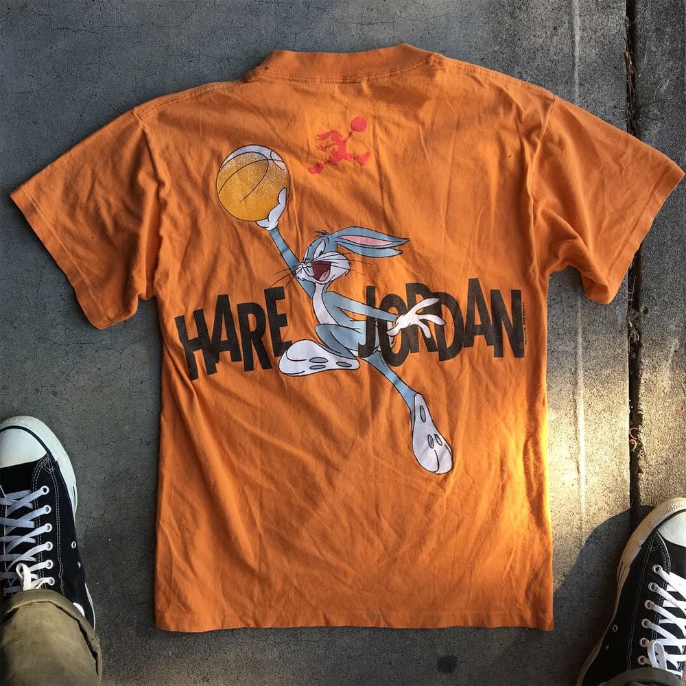 Image of Original 1993 Nike Hare Jordan Tee (Burnt Umber Orange).