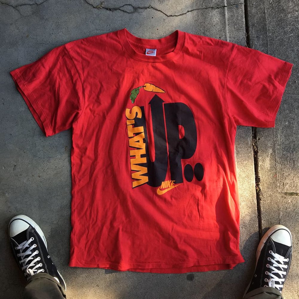 Image of Original 1991 Nike Hare “What’s Up Jock” Tee Red. 