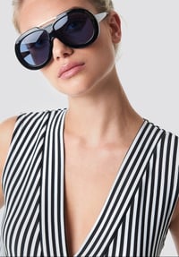 Image 1 of Le Specs Inferno Aviator Oversized Sunglasses