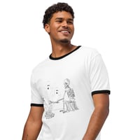Image 2 of Campfire Skeleton Unisex Ringer T-shirt