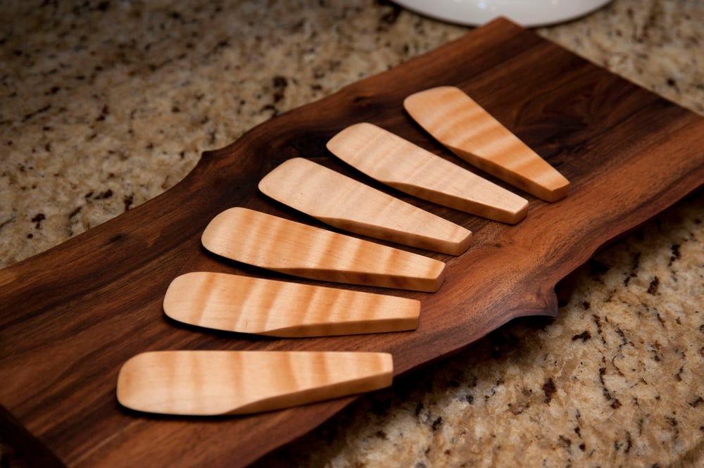 Image of Cheese Knife- Flame Maple