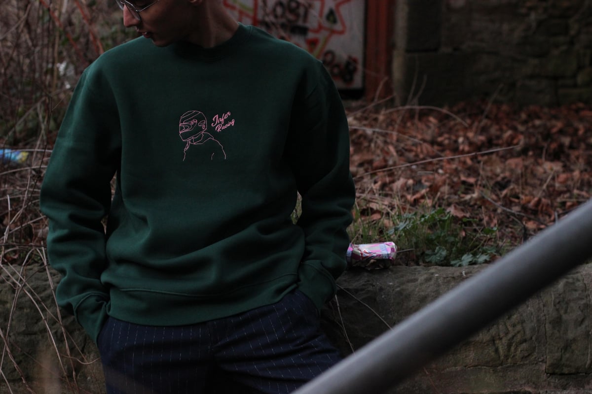 Image of 'INFER Racing' Crewneck Sweatshirt Green
