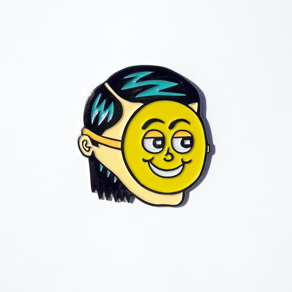 Image of Put on a happy face pin