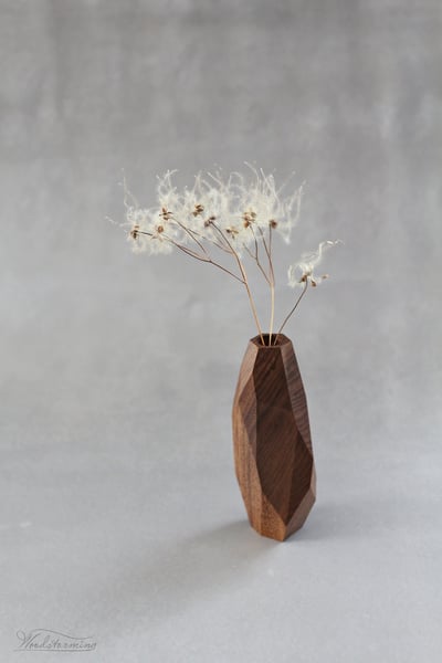 Image of Walnut wood vase