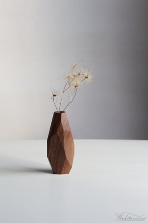 Image of Walnut wood vase