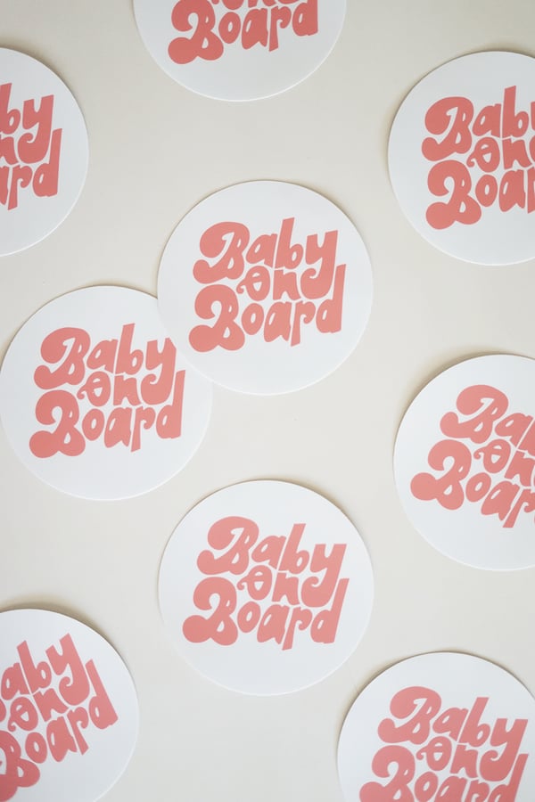 Image of baby on board sticker
