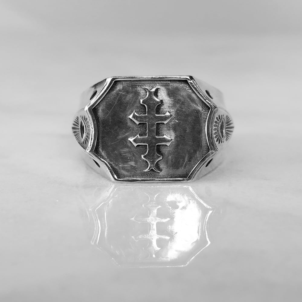 Image of Order of the Conjoined Cross Signet Ring LG