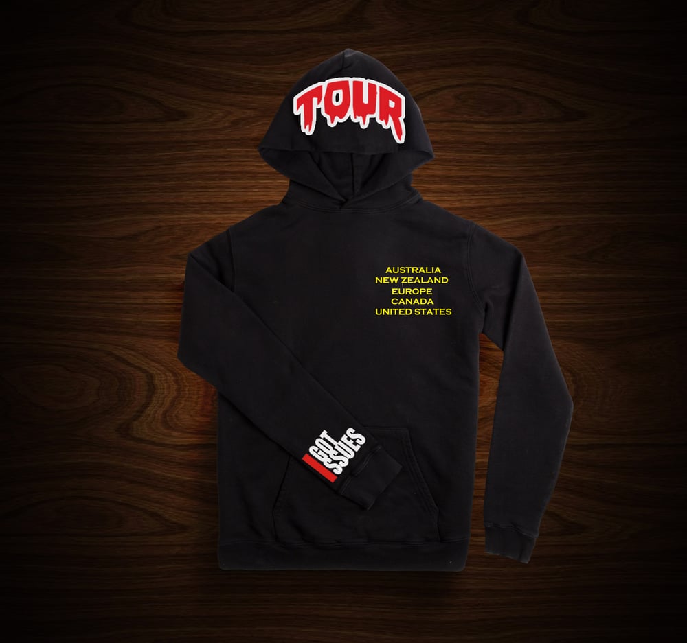 Image of I Got Issues  Black "TOUR" HOODIE