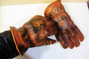 Image of Black Sheep/Free Soul custom leather gloves