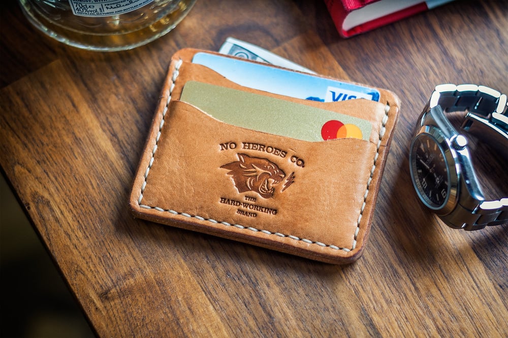 Image of Comrade — "Natural Tan" Italian Cowhide Leather Card Holder