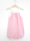 50s Playsuit - pink or green check