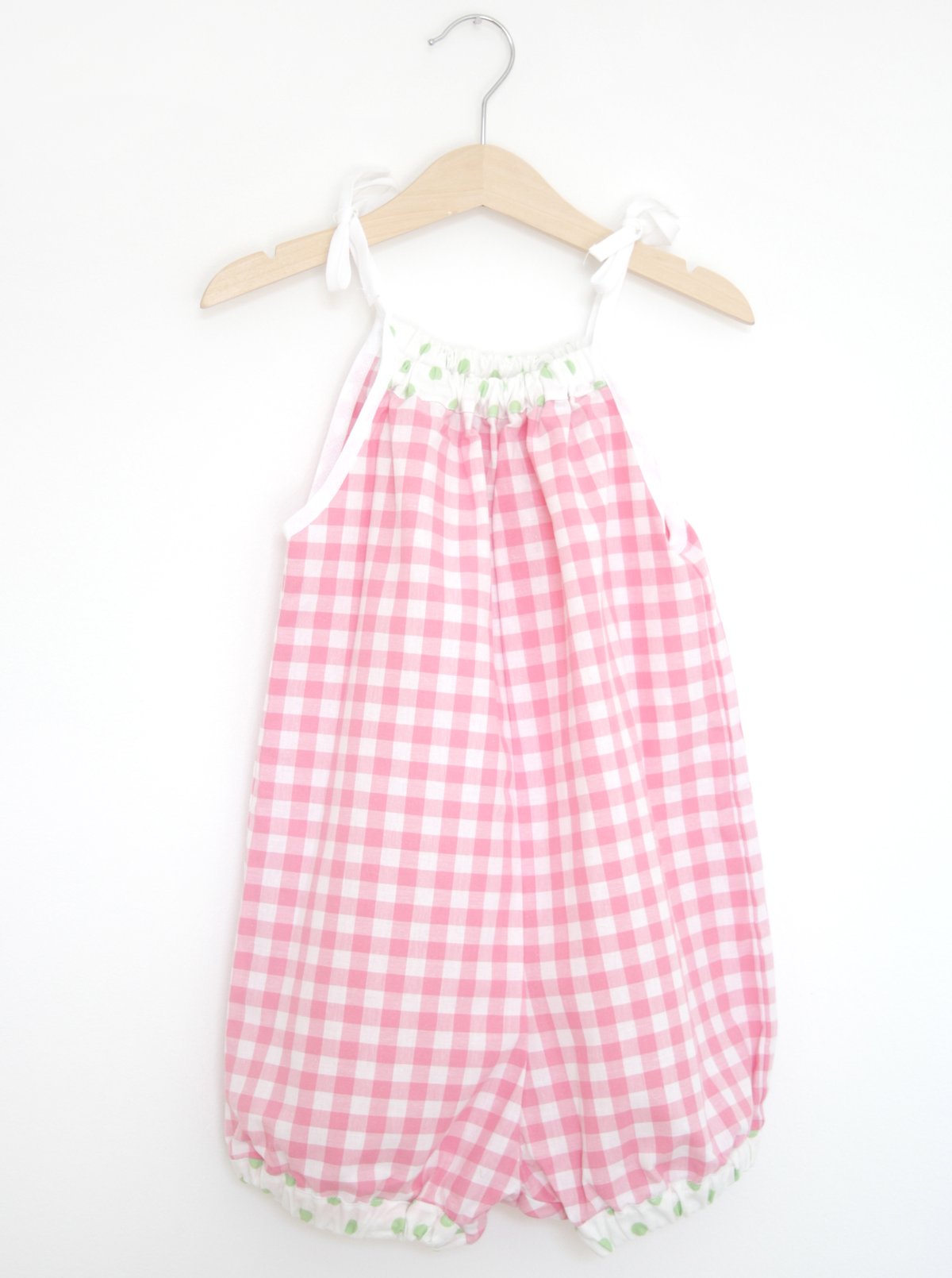 50s Playsuit - pink or green check