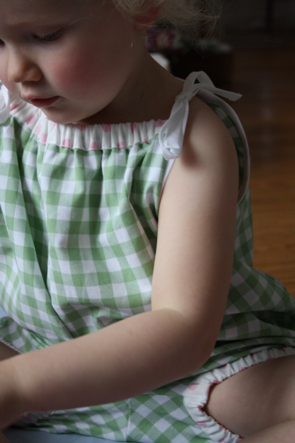 50s Playsuit - pink or green check