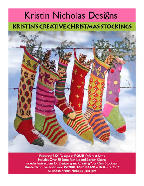 Image of Knit PDF - Kristin's Creative Christmas Stocking Pattern Download